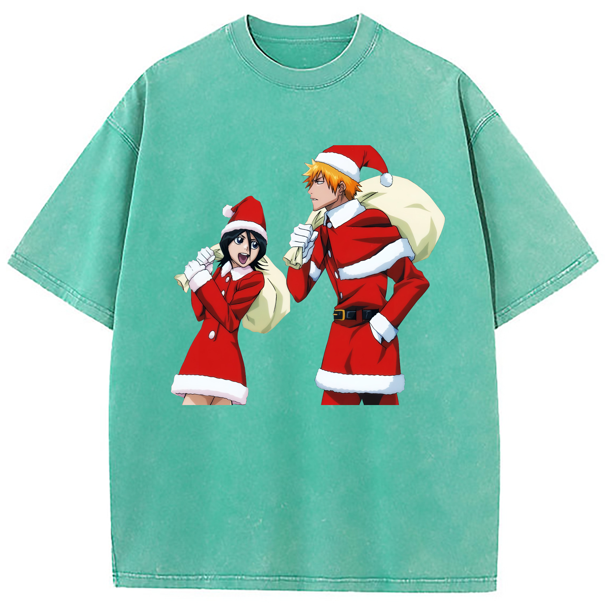 （画像用） ブリーチ 朽木ルキア BLEACH Kuchiki Rukia 綿100% ヴィンテージ風 半袖Tシャツ（フロントプリント）